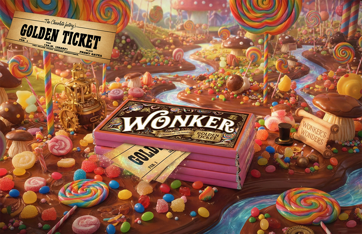 Wonka Bar with Golden Ticket